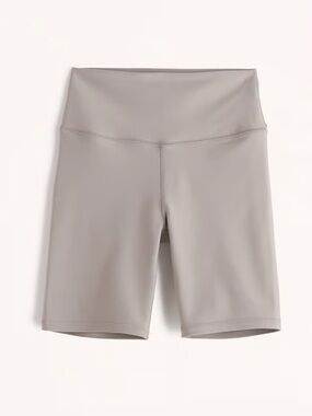 High-Waist Bike Shorts in Light Taupe